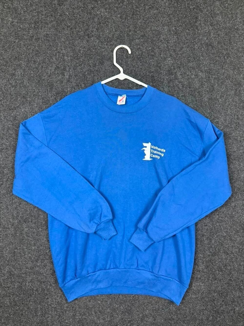 Vintage Jerzees Maine Training crewneck sweatshirt men's XL blue made USA